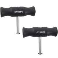 2x TECPO Gummi-Doppelsauger Ø 118mm + Windschutzscheiben Ausbau-Set, 7-tlg.