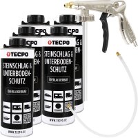 5x TECPO Unterbodenschutz Überlackierbar Schwarz,...