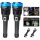 2x TECPO Taschenlampe 8000 Lumen, 6500K, 200m Leuchteweite, Akku Power-Lampe