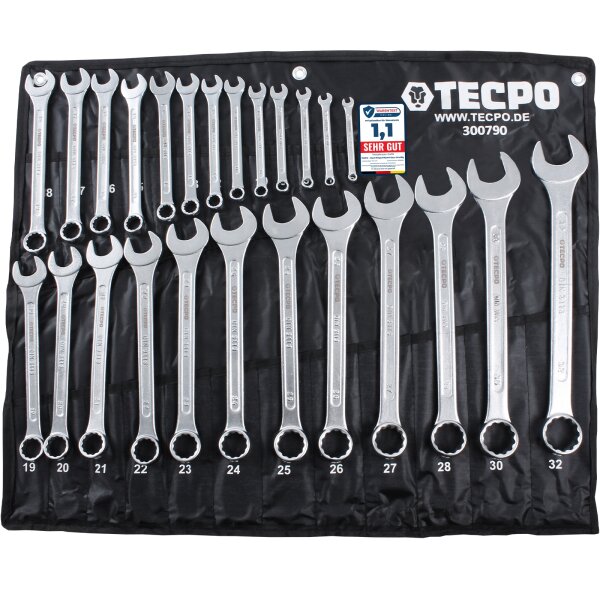 TECPO Maulringschlüssel-Satz, 6-32mm, 25-tlg.