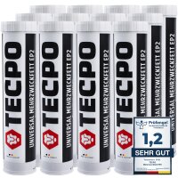 12x TECPO Universal Mehrzweckfett EP2, 400g