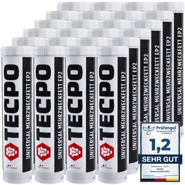 24x TECPO Universal Mehrzweckfett EP2, 400g