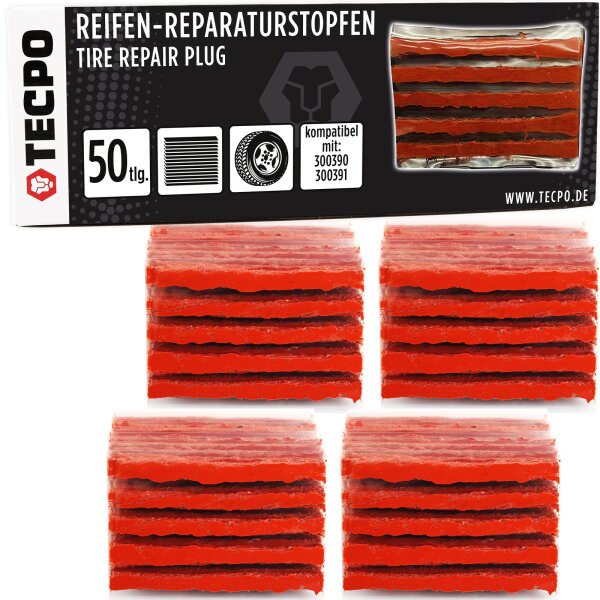 200x TECPO Reifen Flicken Reparaturstopfen Vulkanisierstreifen