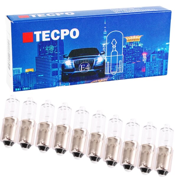 50x TECPO H6W Standlicht BAX9s 12V 6W Parklicht