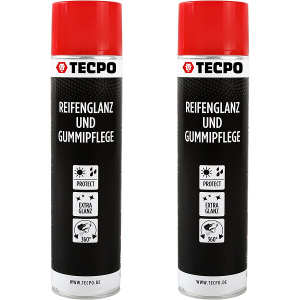 2x TECPO Reifen-Glanz-Spray, 600 ml