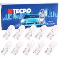 TECPO Glassockel 12V 5W - W5W, 100-teilig