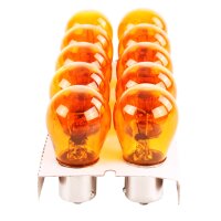 50x TECPO Glühbirnen Blinker 12V 21W, PY21W, BAU15S