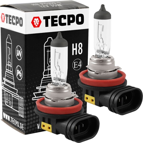 2x TECPO Glühbirne H8 12V 35W, PGJ19-1