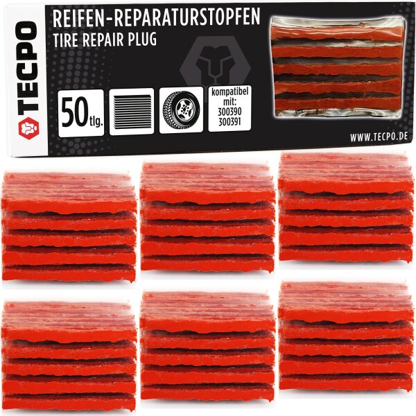 300x TECPO Reifen Flicken Reparaturstopfen Vulkanisierstreifen