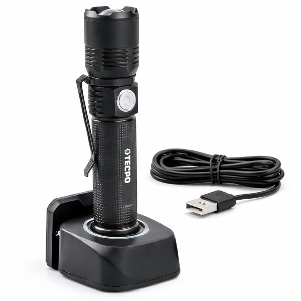 TECPO LED Taschenlampe mit 600 Lumen