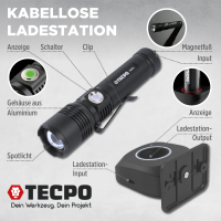 TECPO LED Taschenlampe mit 600 Lumen