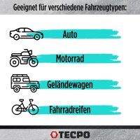 TECPO Reifenreparatur Set 78-teilig Reifen Flickzeug Pannenset
