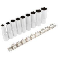 TECPO Steckschlüssel Satz, tief, 1/2 Zoll, 10-24 mm...