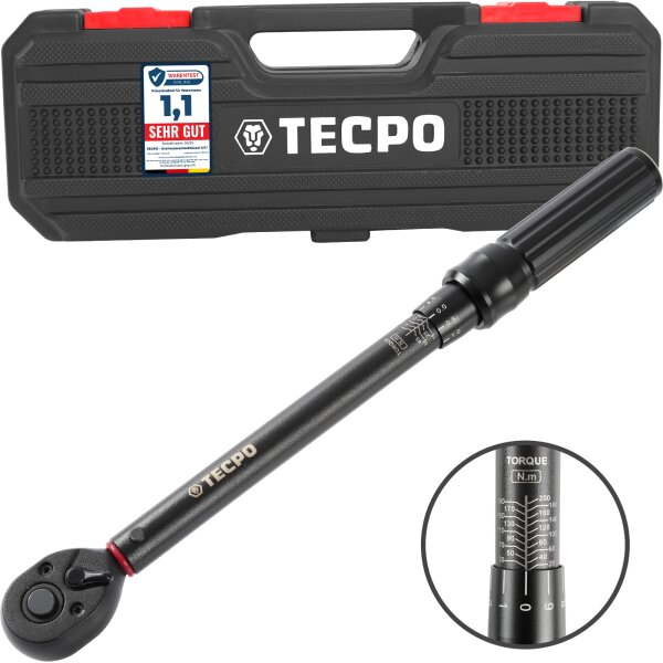 TECPO Drehmomentschlüssel, "Werkstatt-Profi", 1/4 Antrieb, 10-50 Nm
