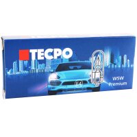 TECPO Glassockel 12V 5W - W5W, 10-teilig